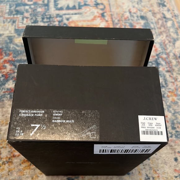 J. Crew Rainbow Gingham Sling Back Pump - Picture 5 of 5